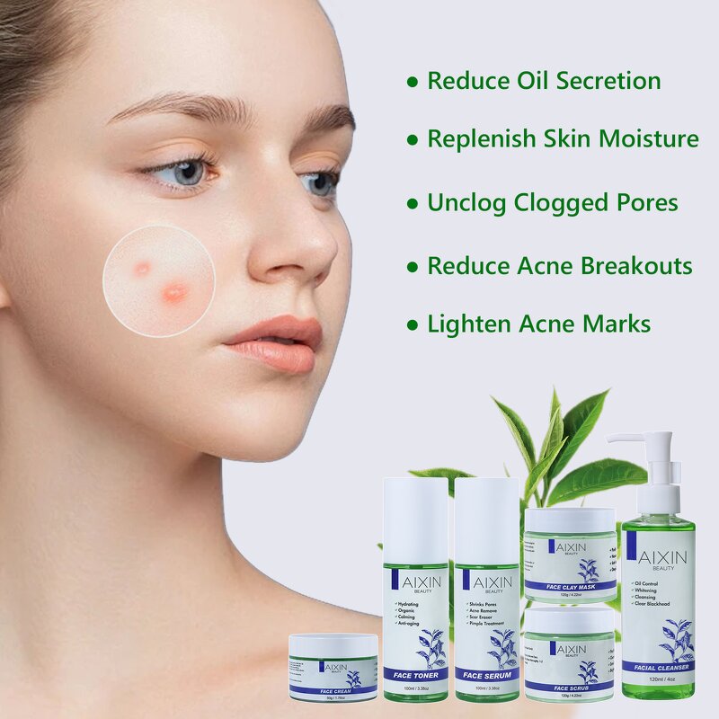Skin Care Set Manufacturer - OEM Tea Tree Oil 6PCS Wrinkles Pimples Remover