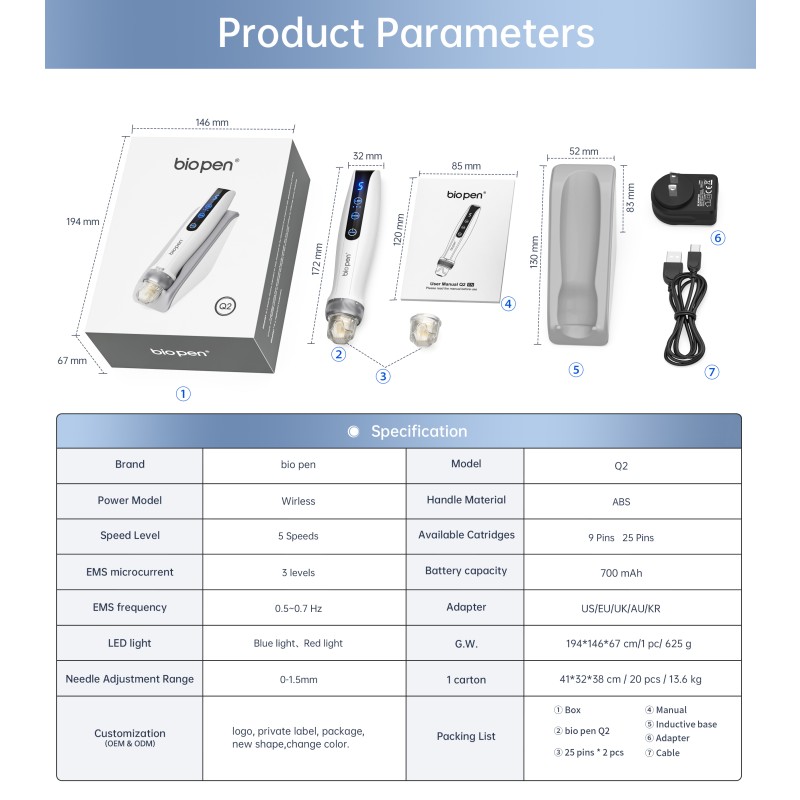 Derma Stamp Manufacturer - Professional Adjustable 120 Needling