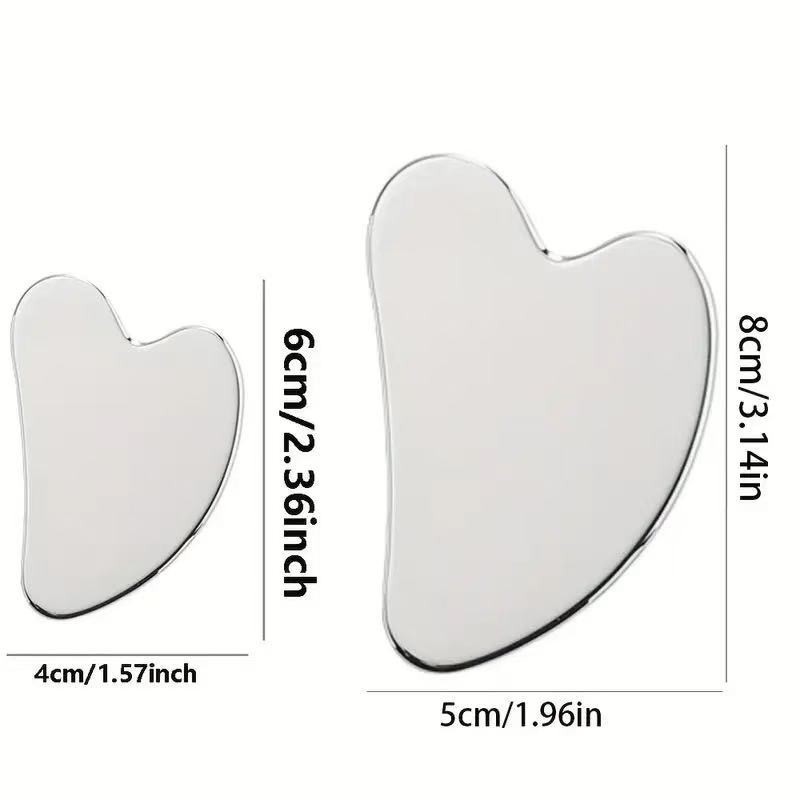 Gua Sha Tool Manufacturer - Stainless Steel Heart Shape Facial