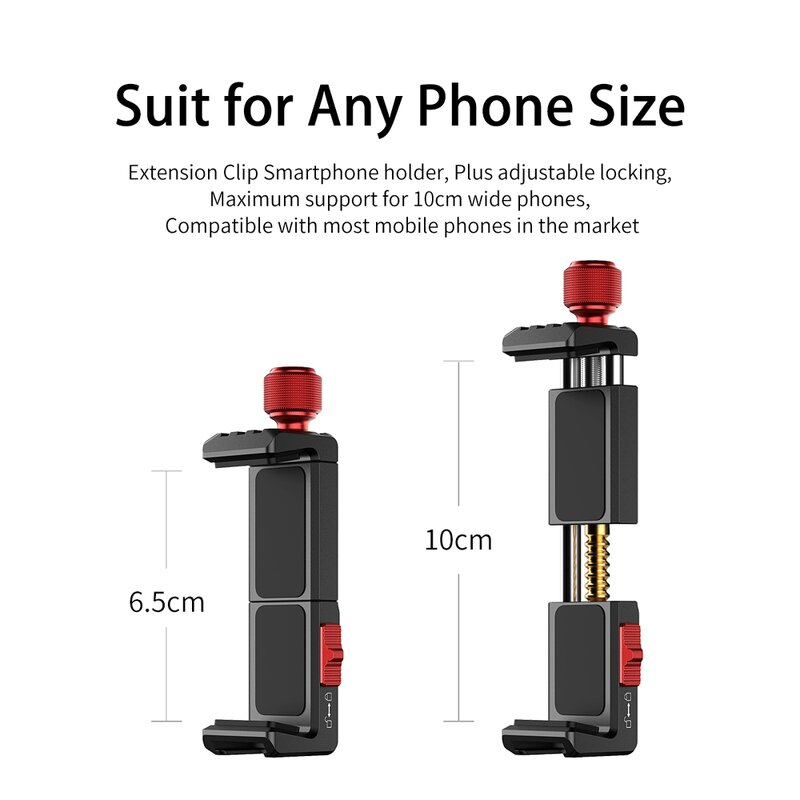 Vertical Shooting Mount Manufacturer - OEM Metal Smartphone Holder Cold Shoe