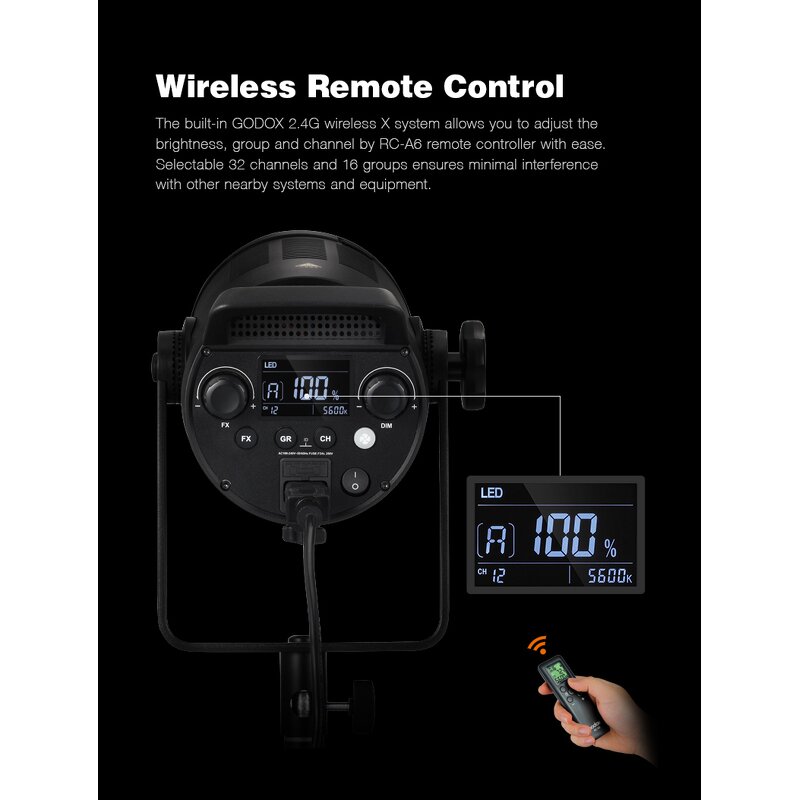 LED Video Light Manufacturer - OEM 150W 200W Daylight 5600K Wireless Remote