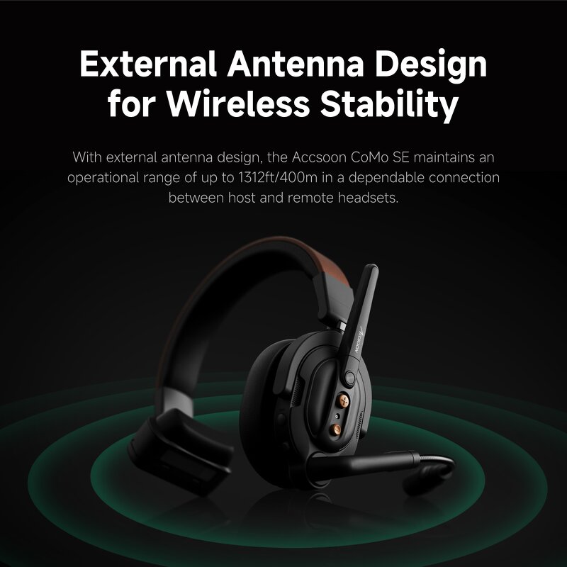 Wireless Headset Intercom Manufacturer - OEM 2.4GHz Full duplex ENC 5 User