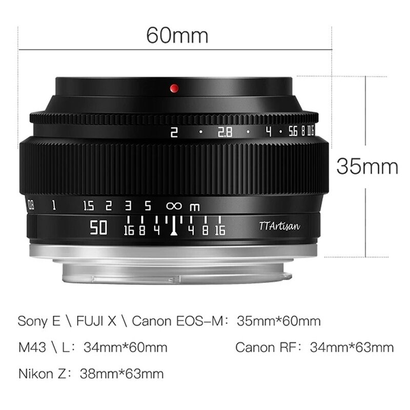 Camera Lens Manufacturer - OEM 50mm F2 Full Frame Manual Focus Standard