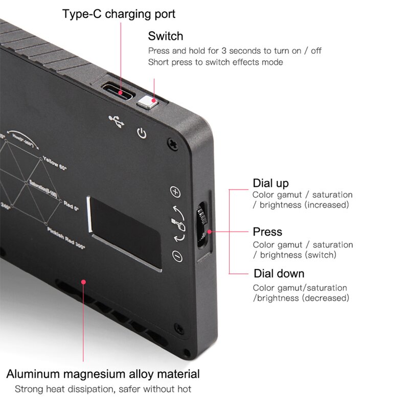 LED Video Light Manufacturer - OEM RGB Dimmable 72 Leds Portable Fill Light