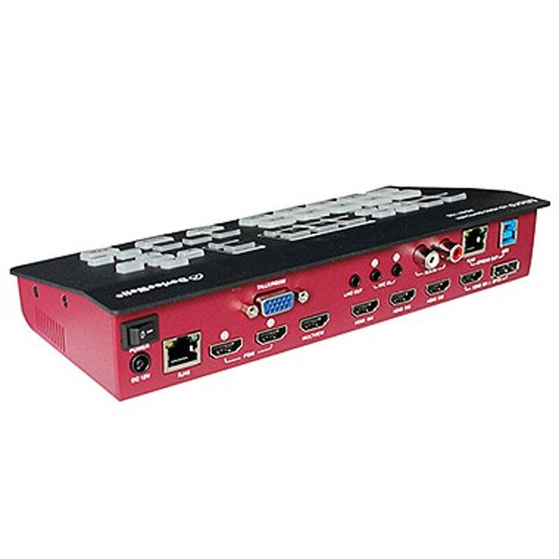 Live Stream Video Switcher Manufacturer - OEM 4 HD-MI 1 DP SDI Input