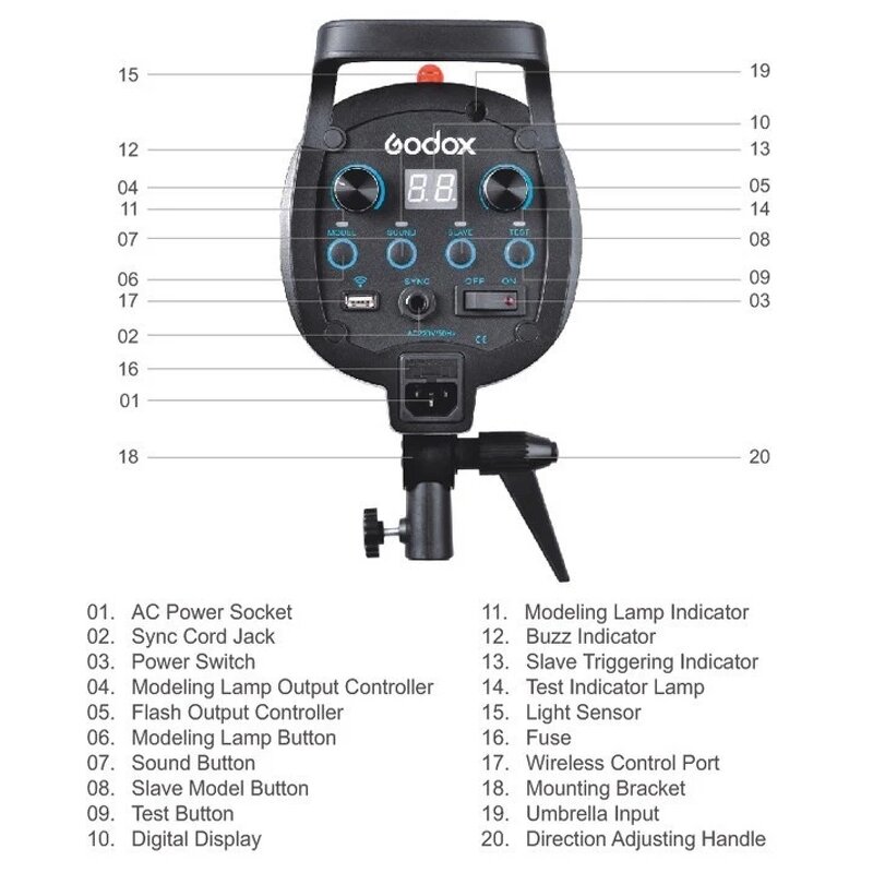 Studio Flash Light Manufacturer - OEM 1200DII Strobe Light for Photography