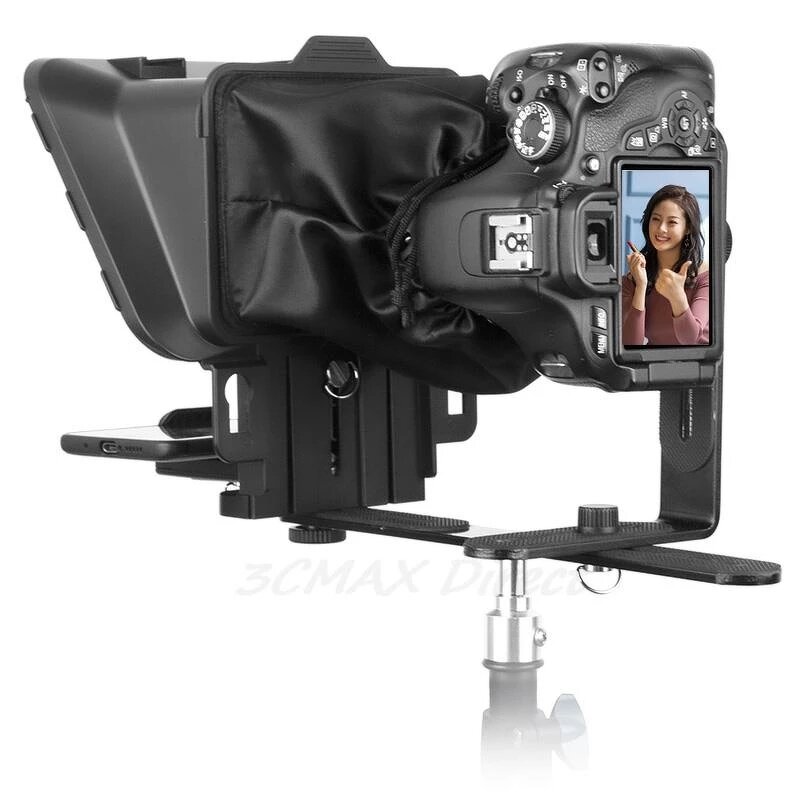 Teleprompter Manufacturer - OEM with Double L Bracket Smartphone Tablet DSLR