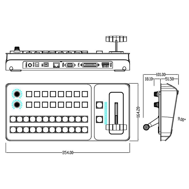 Video Switcher Controller Manufacturer - OEM T Bar Control Panel Live Console
