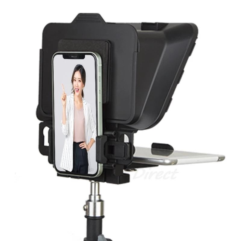 Teleprompter Manufacturer - OEM with Double L Bracket Smartphone Tablet DSLR