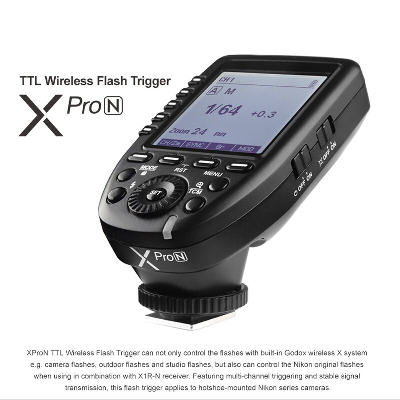 Wireless Flash Trigger Manufacturer - OEM XPRO N TTL 2.4G for Nikon DSLR