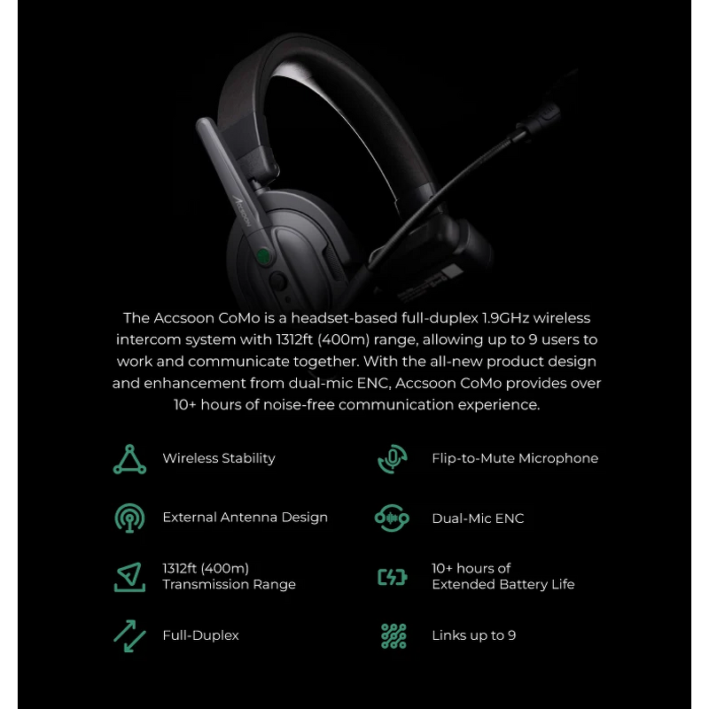 Wireless Intercom Headset Manufacturer - OEM Full Duplex Noise Reduction
