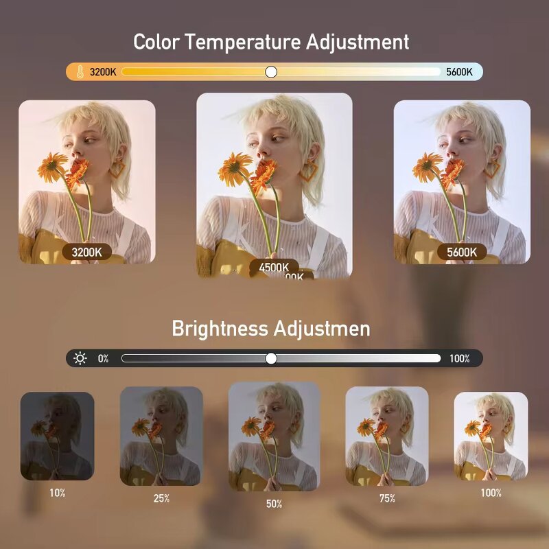 Beauty Lamp Manufacturer - OEM 20W Foldable Half Moon Ring Light Stand