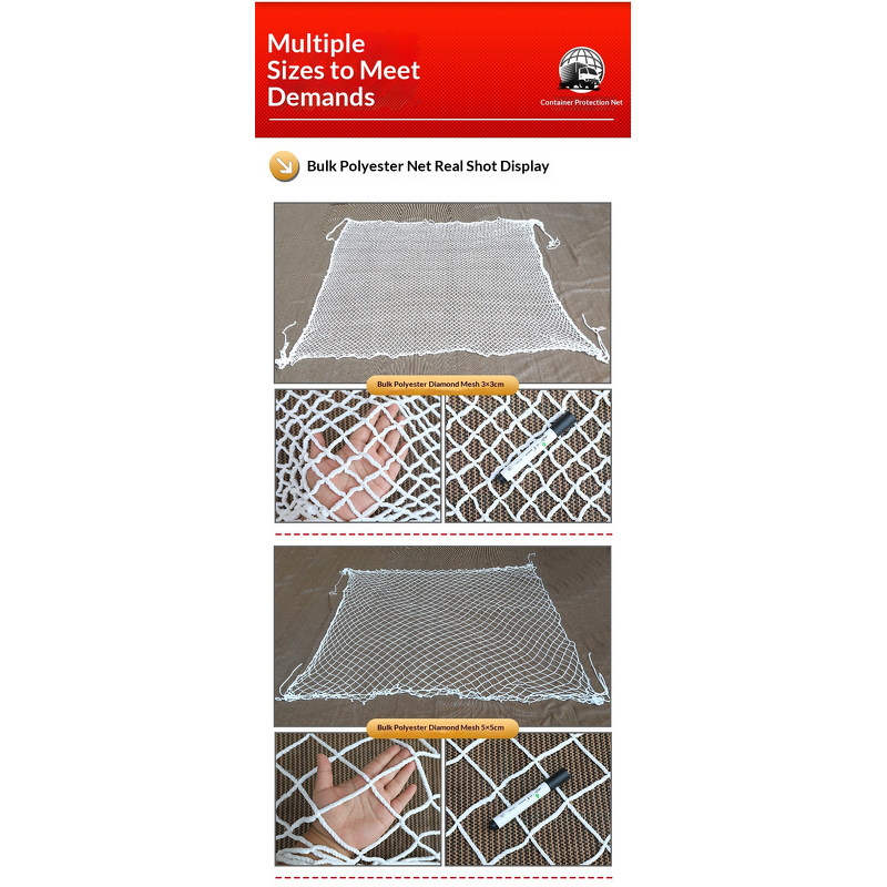 Cargo Net Manufacturer - Polyethylene Container Mesh