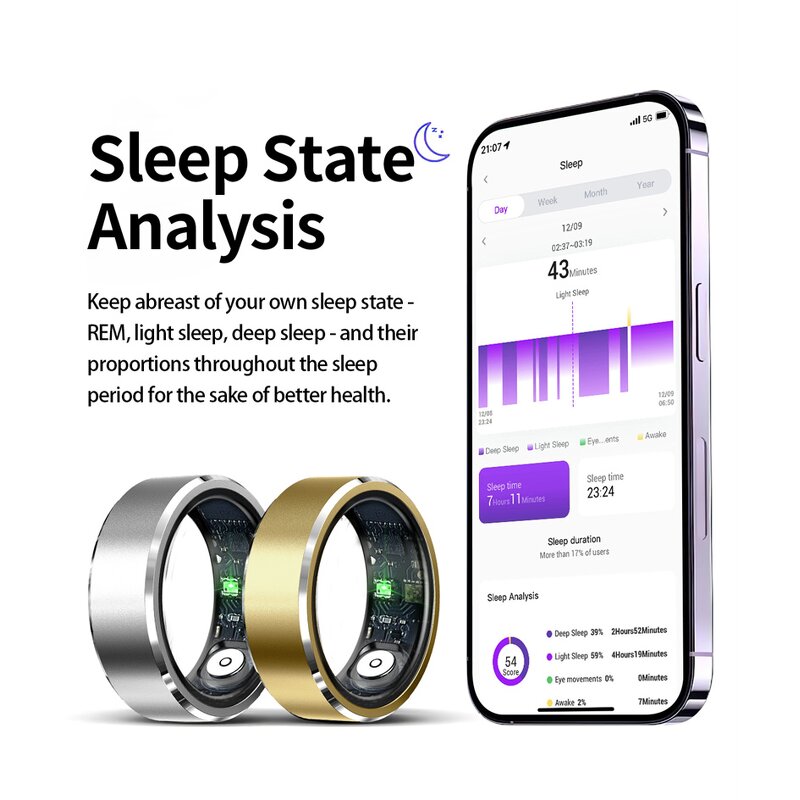 Smart Ring Manufacturer - OEM 2024 R5 5ATM Gesture Photography Heart Rate Sleep