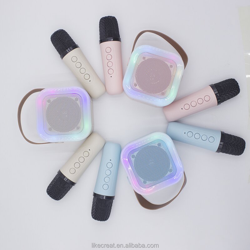 Karaoke Boombox Manufacturer - OEM K12 5W Portable with RGB Light Subwoofer Microphone