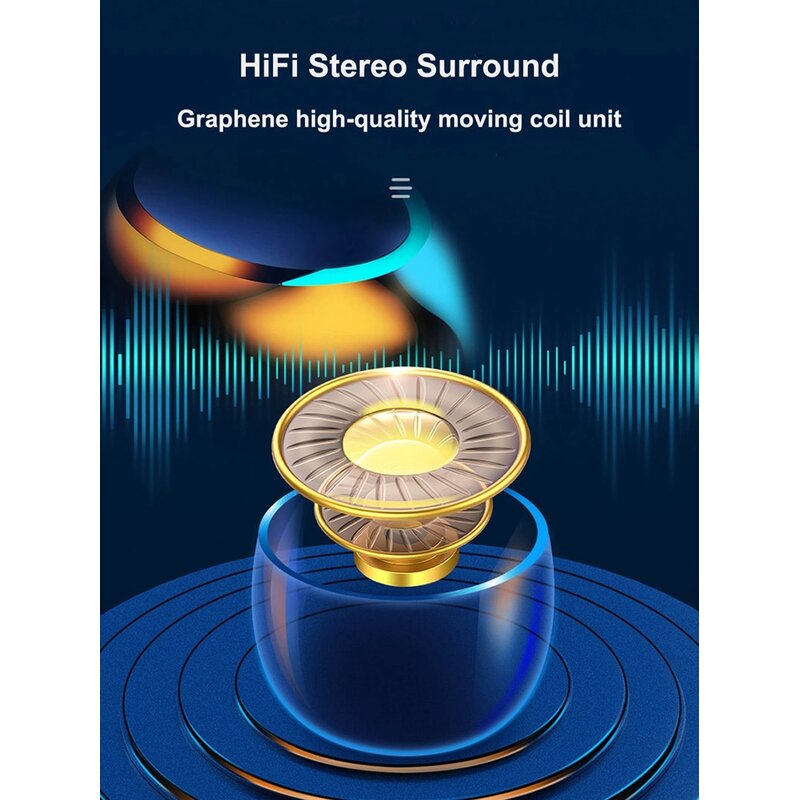 Gaming Earbuds Manufacturer - OEM F9-5 LED Display BT 5.0 IPX7 Wireless Headset