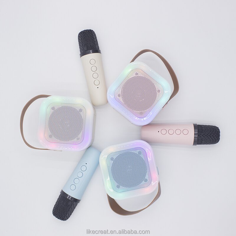 Karaoke Boombox Manufacturer - OEM K12 5W Portable with RGB Light Subwoofer Microphone