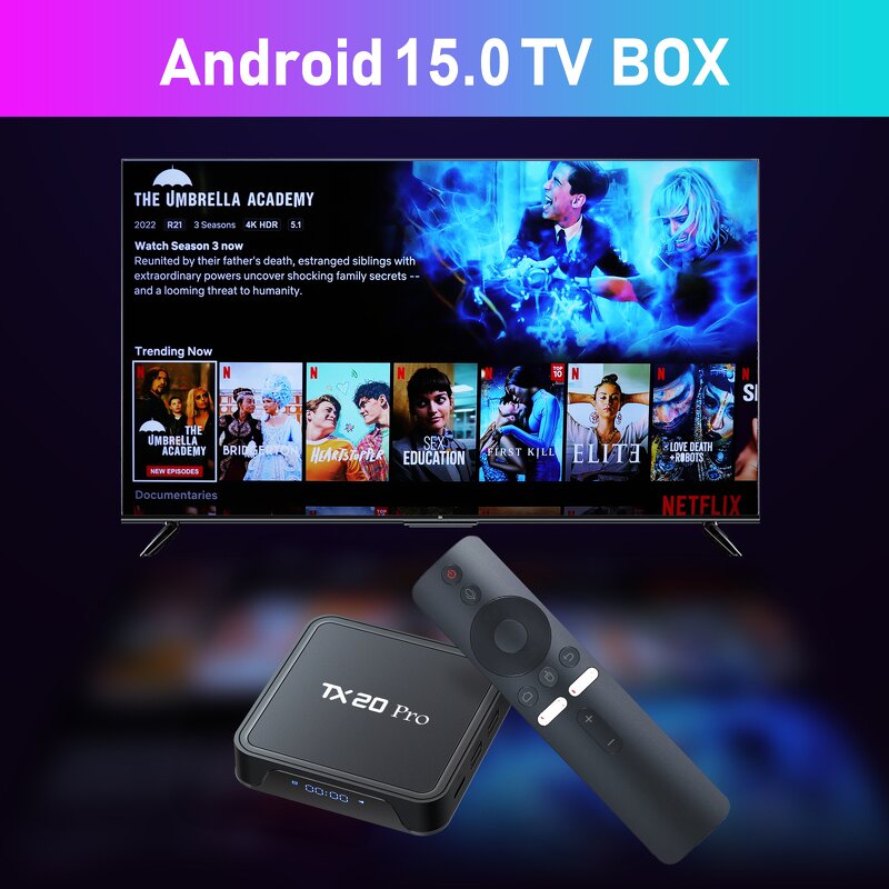 TV Box Manufacturer - OEM Custom 16GB 256GB Android 15 TX20 Pro Allwinner H313 4K