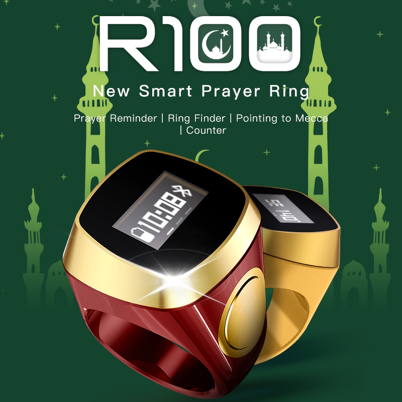 Smart Prayer Ring Manufacturer - OEM R100 for Arab Worship Count Point to Mecca
