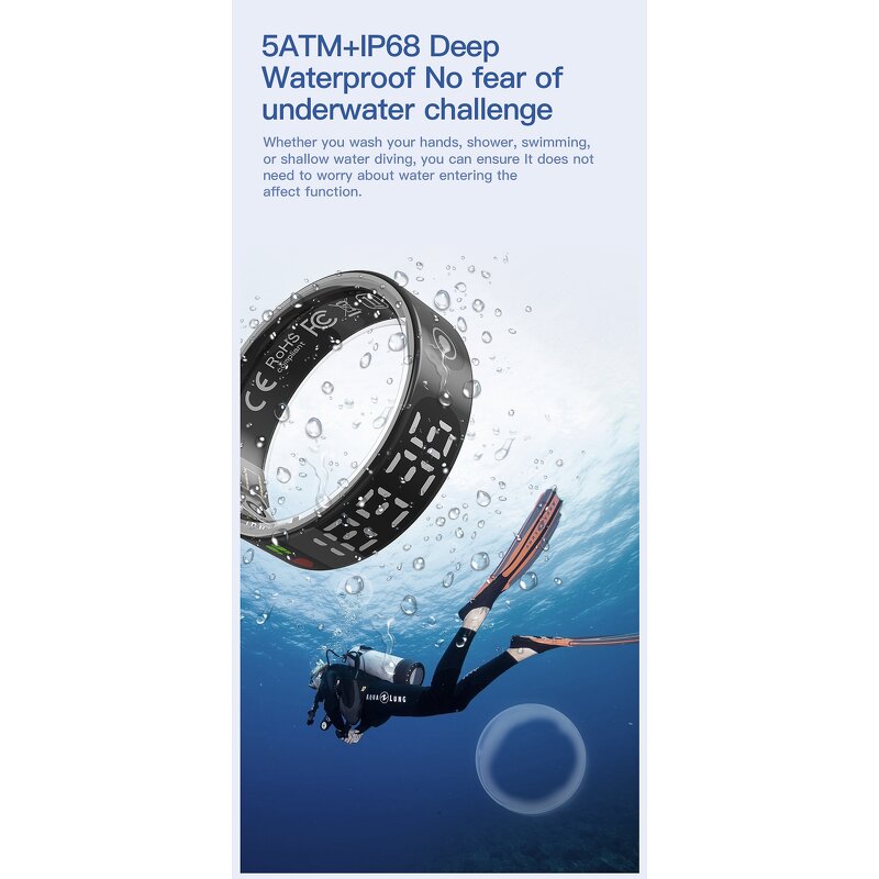 Smart Ring Manufacturer - OEM TK9 3.4g 5ATM Heart Rate Blood Oxygen Sleep Monitor