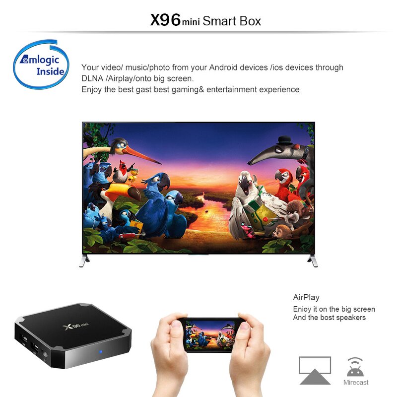 TV Box Manufacturer - OEM Lowes Price X96 Mini Amlogic S905w Android 7.1 4k 2gb 16gb