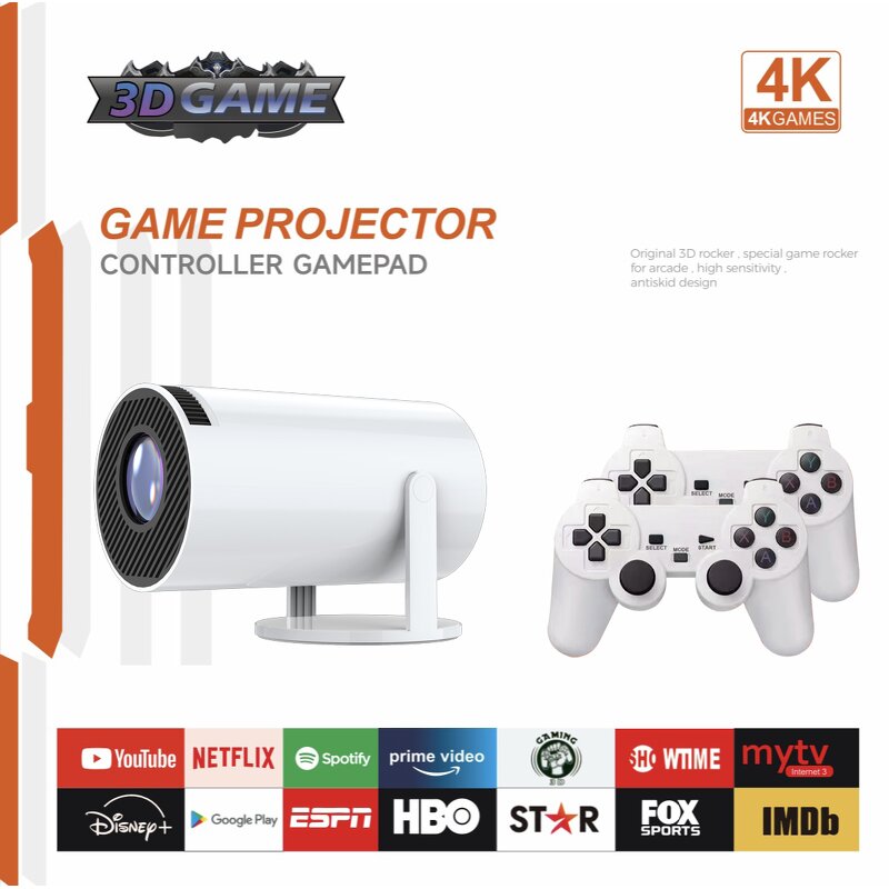 3D Game Projector Manufacturer - OEM 2 in 1 F300 Android 11 5G Wifi 4k Portable
