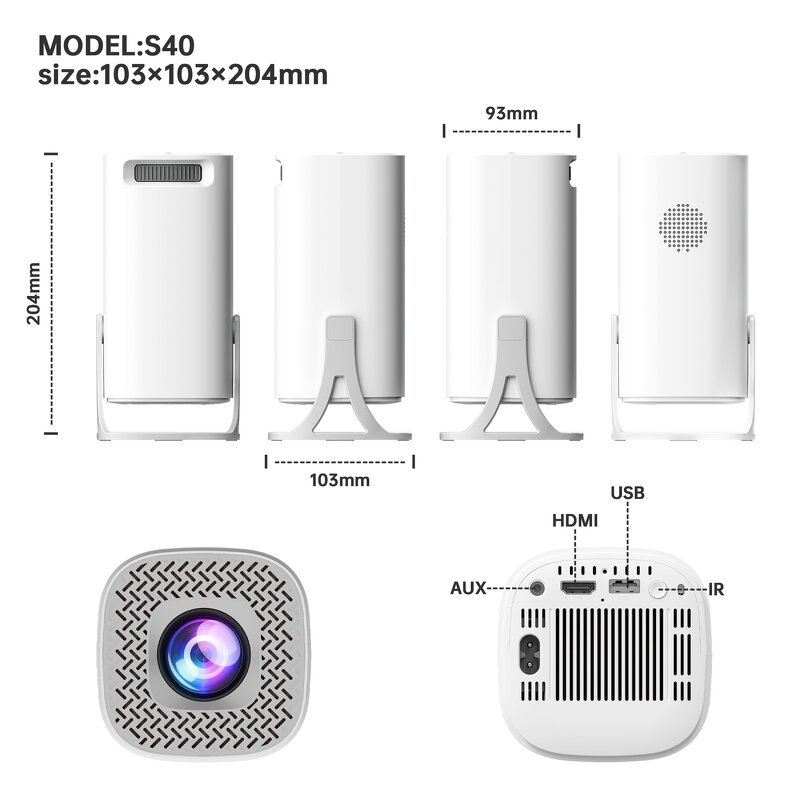 Gaming Projector Manufacturer - OEM L S40 Max 2 in 1 with Joy Sticks 4K Android Video