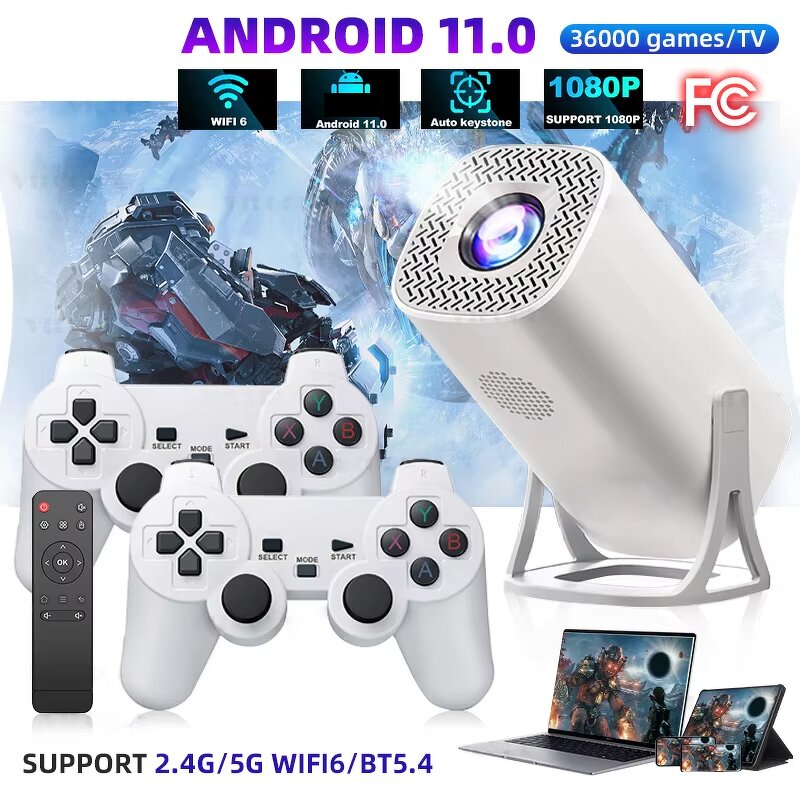 Gaming Projector Manufacturer - OEM L S40 Max 2 in 1 with Joy Sticks 4K Android Video