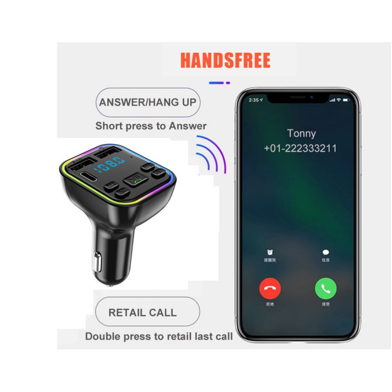 Car MP3 Player Manufacturer - OEM PD QC 3.1A Wireless Bluetooth Fm Transmitter