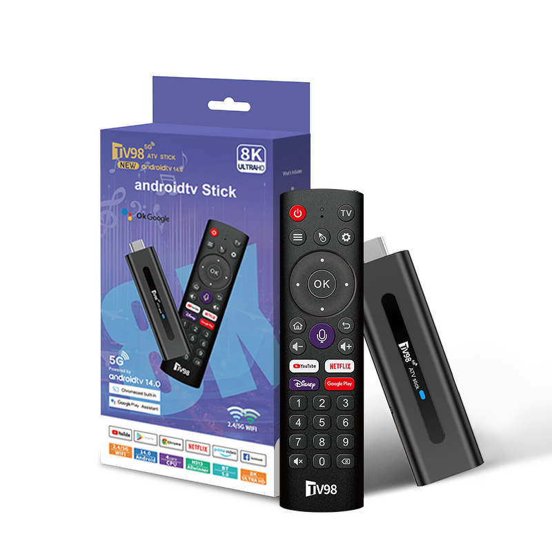 TV Box Manufacturer - OEM TV98 ATV PRO 8K Android 14 H313 Dual WIFI Voice Remote