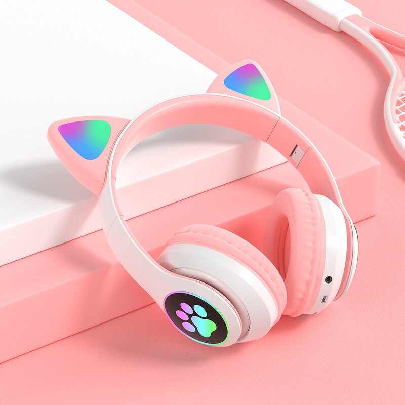 Gaming Headset Manufacturer - OEM Pink Cat Claw Wireless BT LED P47 B39 Headphone