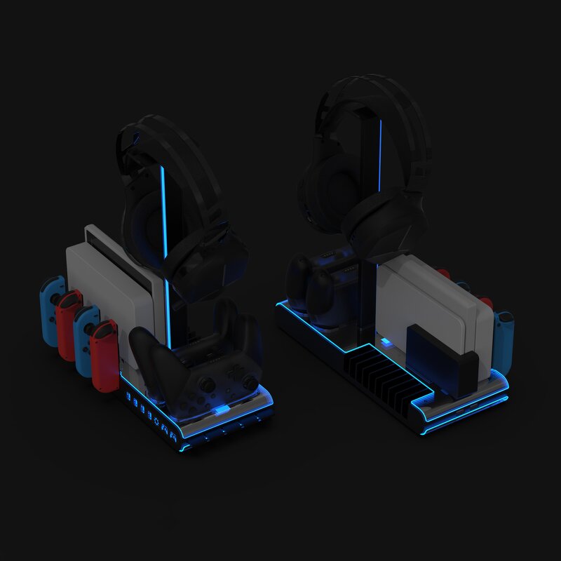 Nintendo Switch Dock Manufacturer - OEM with RGB Light Headset Holder Charging Station