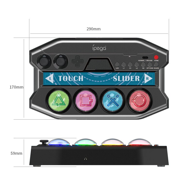 Gamepad Manufacturer - OEM with Touch Bar LED Ipega PG-P4016 for PS4 PS5 Joystick