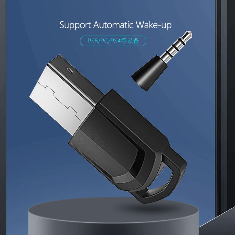 Bluetooth Audio Adapter Manufacturer - OEM 2 in 1 USB 5.0 Dongle for PS5 PS4 PC Headset