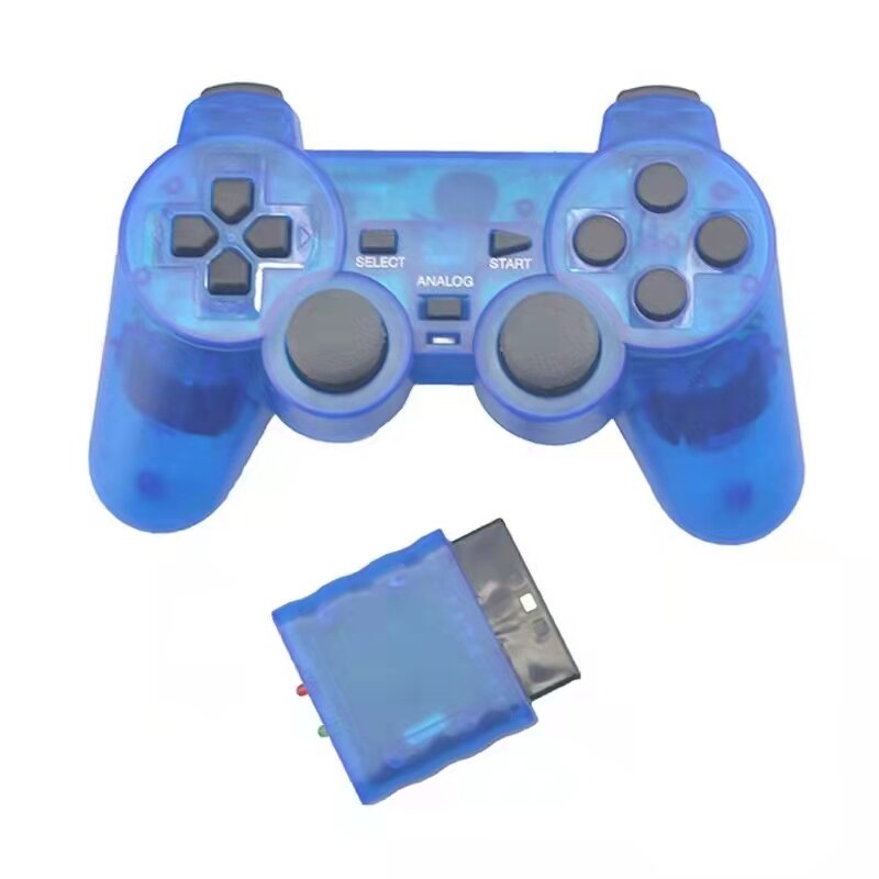 PS2 Wireless Gamepad Manufacturer - OEM 2.4G Transparent Vibration Motor Retail Package