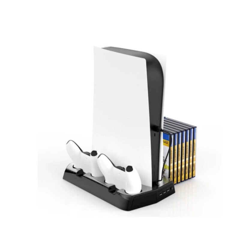 PS5 Multi Function Base Manufacturer - OEM 3 in 1 Disc Storage Charging Cooling Fan