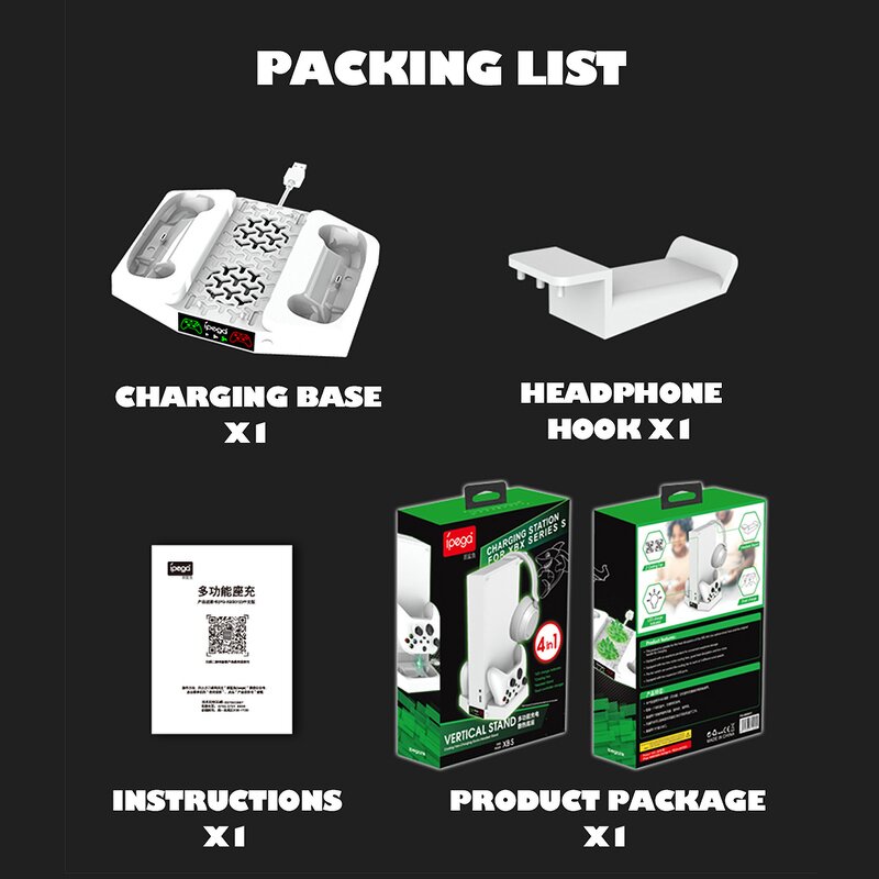 Xbox Charging Dock Manufacturer - OEM with Dual Battery Pack Cooler Fan IPEGA PG-XBS012