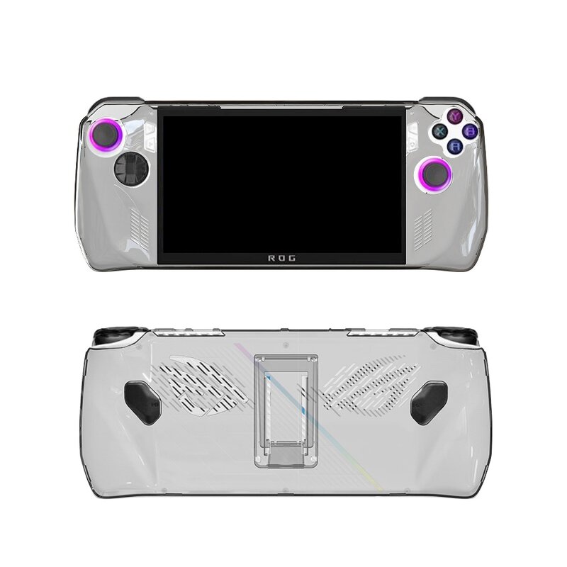 Rog Ally Case Manufacturer - OEM Full Shell TPU Transparent Protective Case with Stand