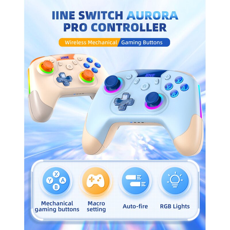 Switch Pro Controller Manufacturer - OEM Wireless Wake up RGB Light Strips Mechanical