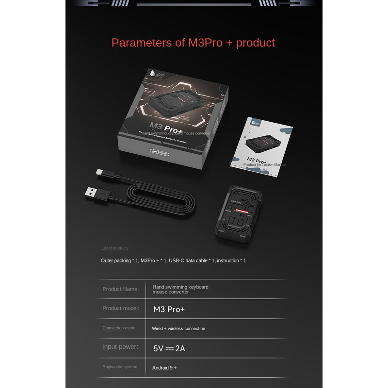 Mobile Gamepad Converter Manufacturer - OEM Gamwing M3 Pro for Android Keyboard Mouse