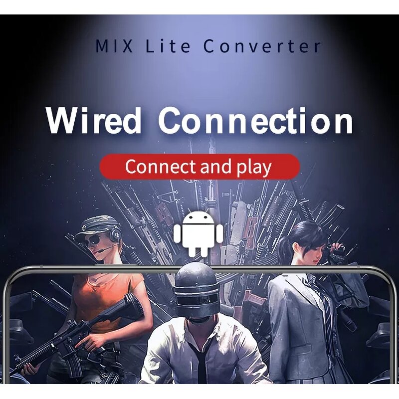 Mobile Gaming Converter Manufacturer - OEM Keyboard Mouse for Pubg Android Smartphone