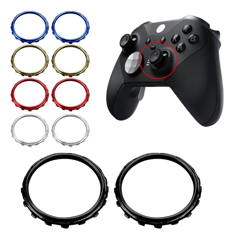 Xbox Thumbstick Rings Manufacturer - OEM Chrome Accent Replacement Repair Part Pack