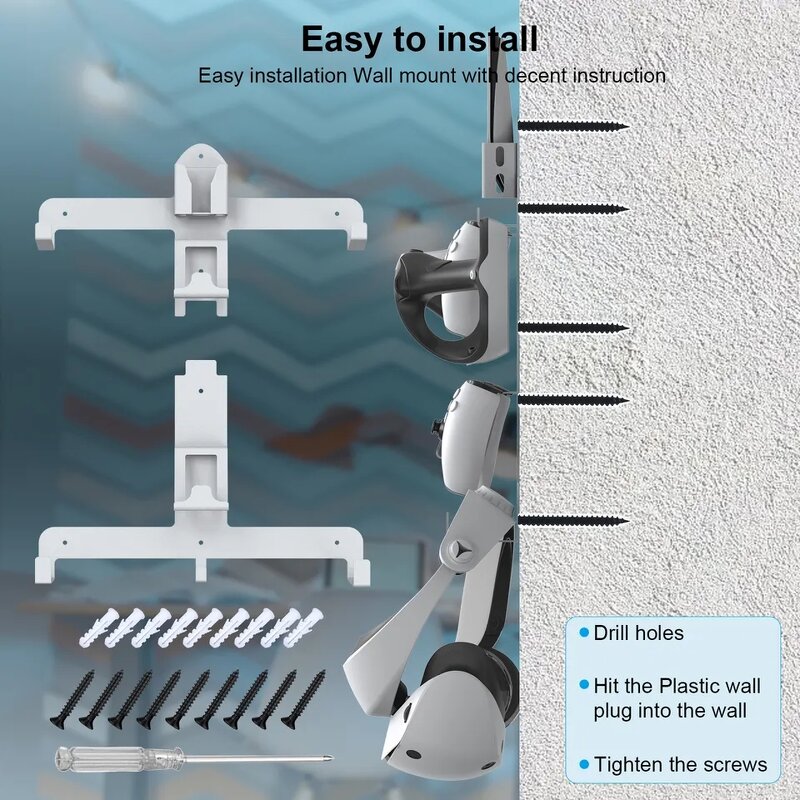 PS5 Wall Mount Manufacturer - OEM JYS-P5158 for Headset Remote Control VR2 Holder