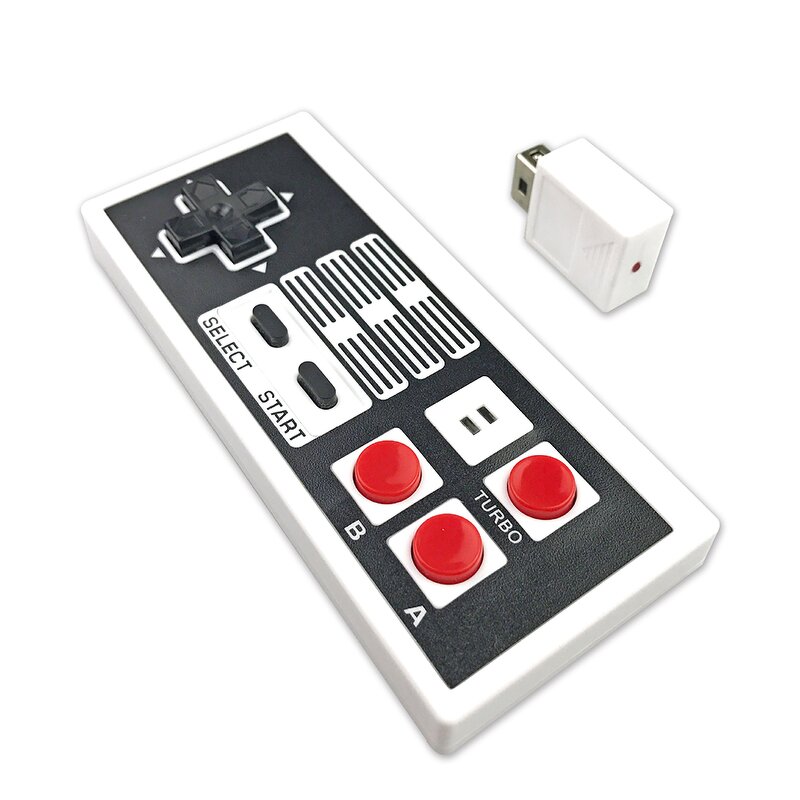 Wireless Gamepad Manufacturer - OEM 2.4g for NES with WII Port Receiver Red White