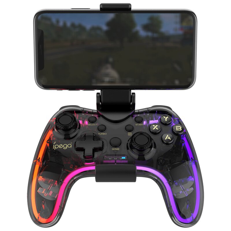 Wireless Gamepad Manufacturer - OEM Transparent PG-9228 BT RGB for Switch IOS Android PC