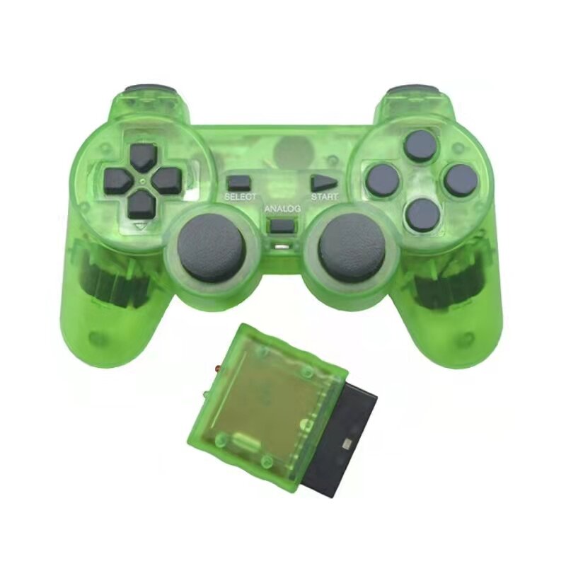 PS2 Wireless Gamepad Manufacturer - OEM 2.4G Transparent Vibration Motor Retail Package