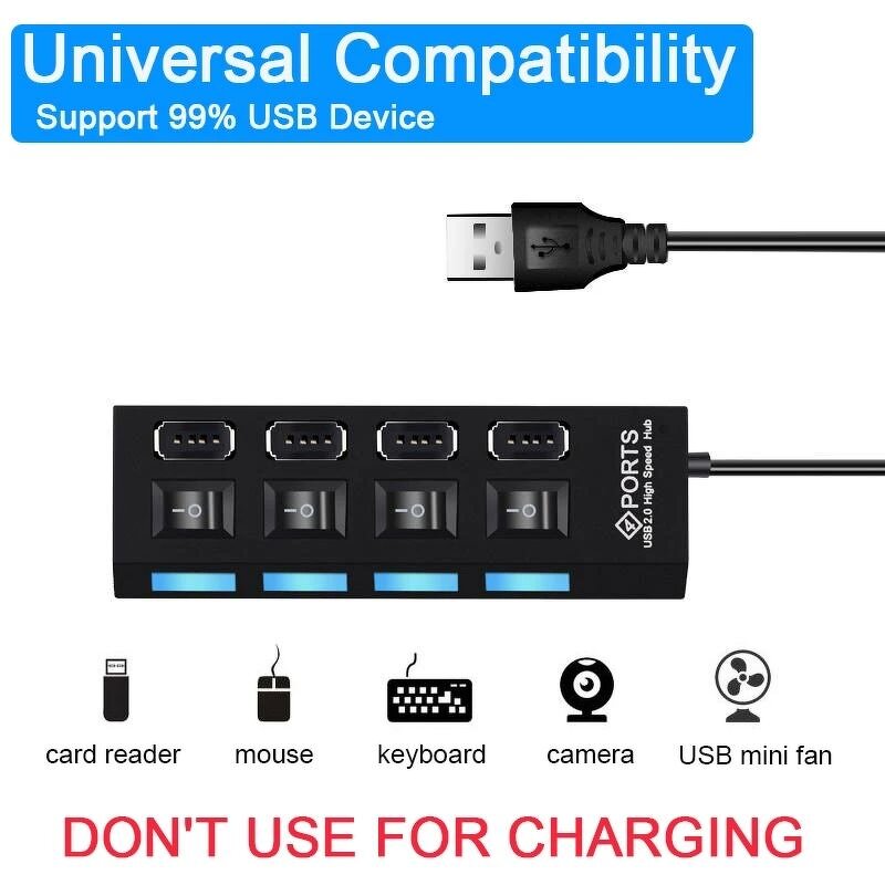 USB Hub Adapter Manufacturer - OEM 4 in 1 Multiport Ethernet Splitter Audio Jack Type C