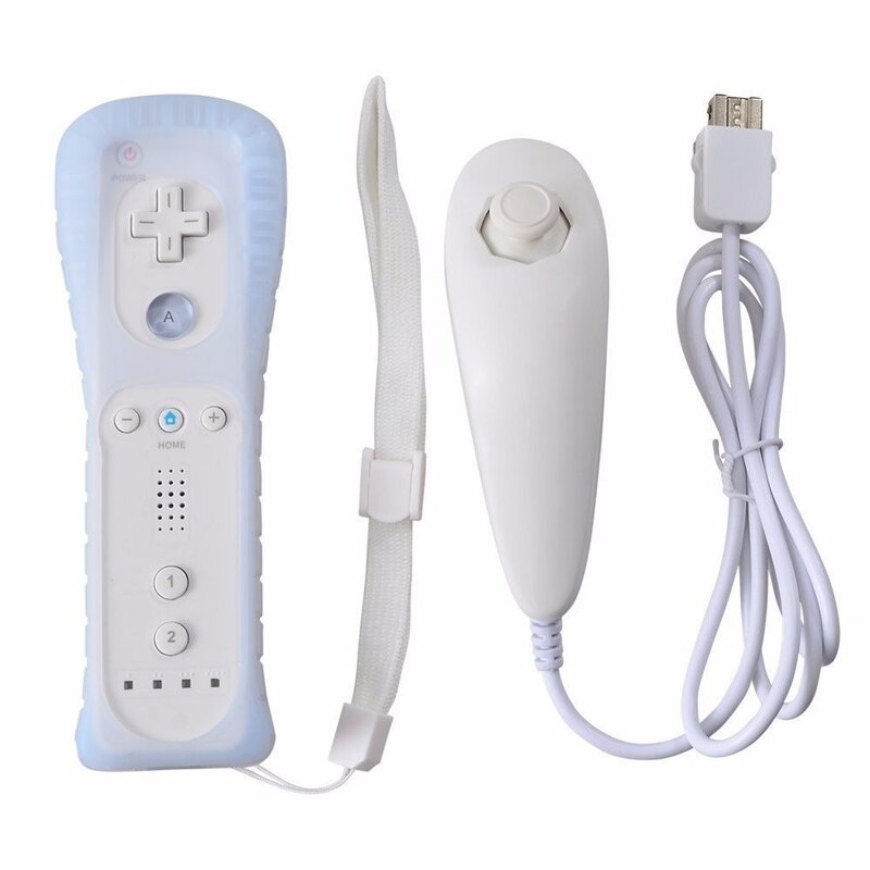Wii Gamepad Manufacturer - OEM 2 in 1 Wireless Built in Motion Plus Nunchuk