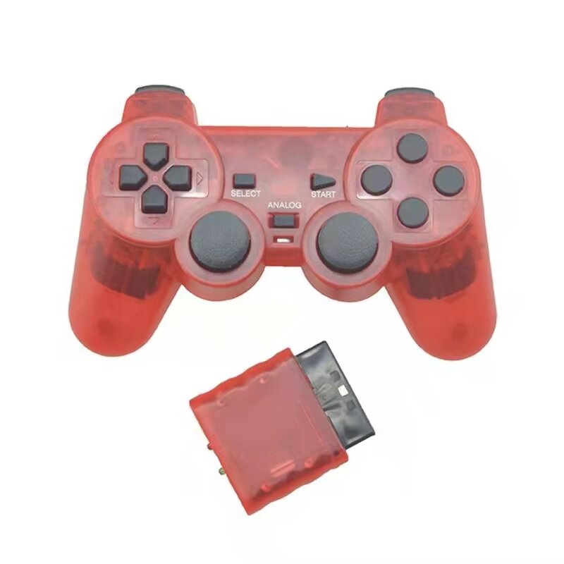PS2 Wireless Gamepad Manufacturer - OEM 2.4G Transparent Vibration Motor Retail Package