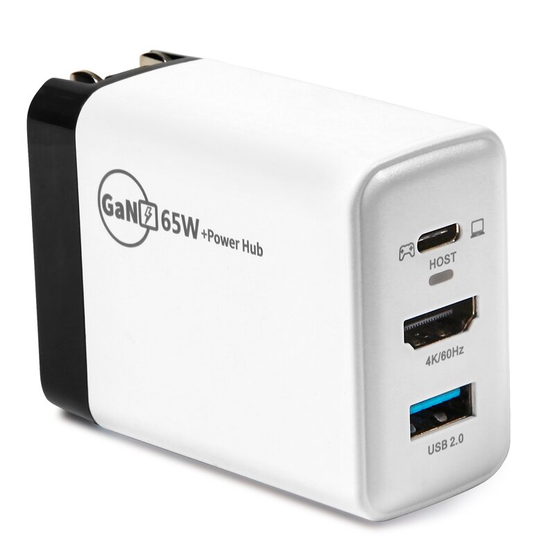 Gaming Charger Dock Manufacturer - OEM 4K@60Hz 65W PD Wall Charger for ROG Ally